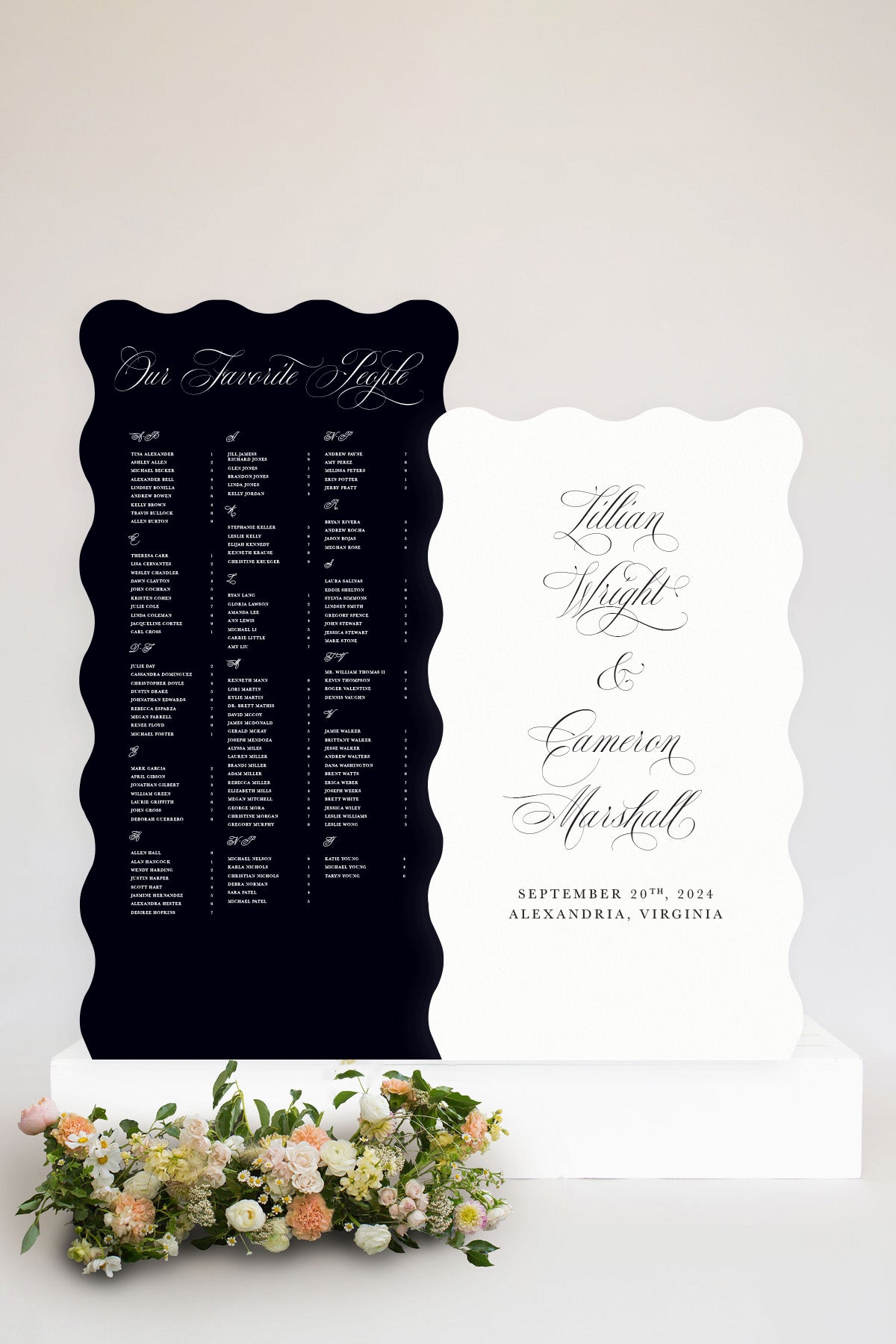 Wavy Wedding Sign Set | The Lillian