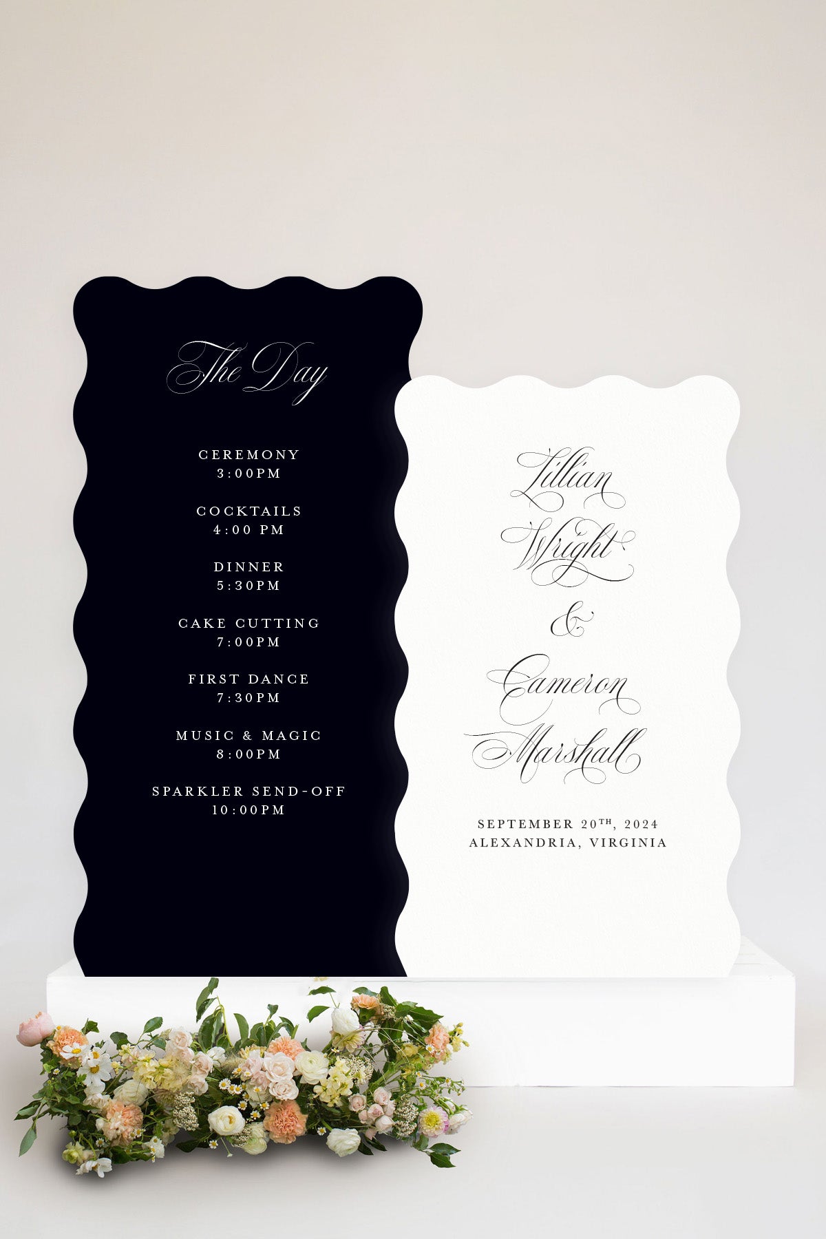 Wavy Wedding Sign Set | The Lillian