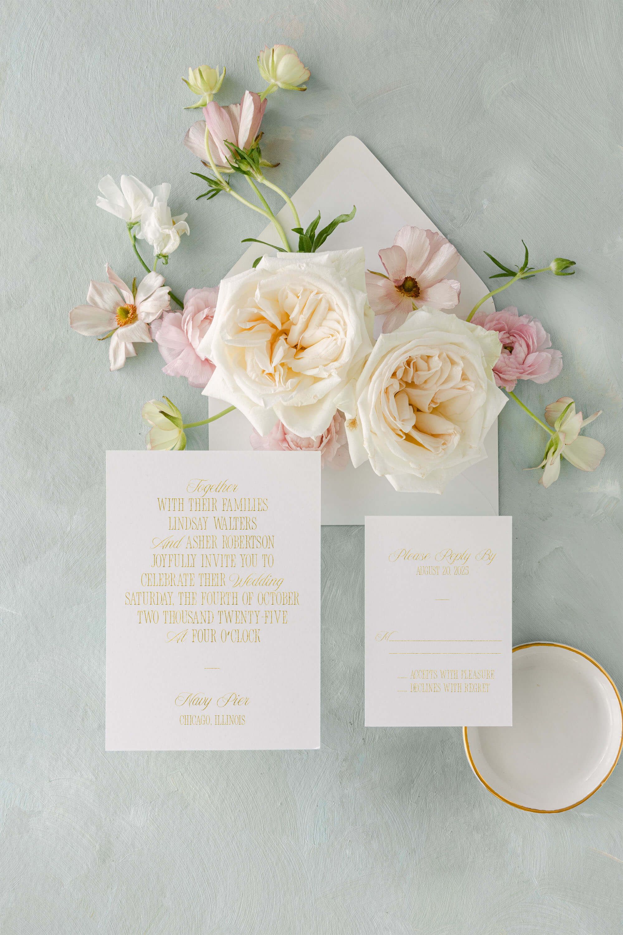 Foil Wedding Invitations | The Lindsay