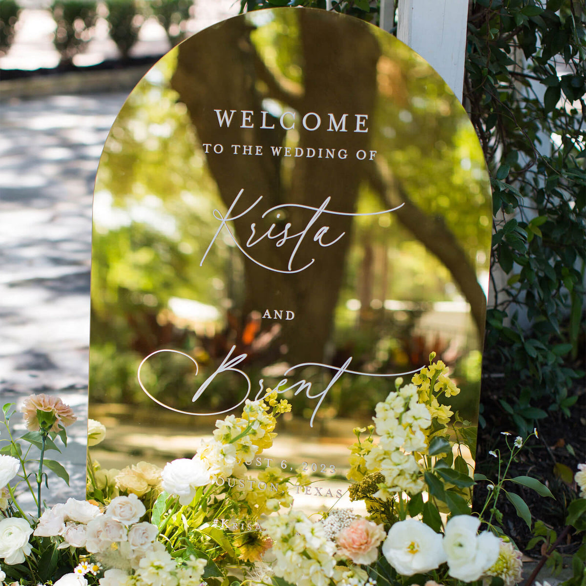 Welcome Wedding Sign Mirror The Hannah