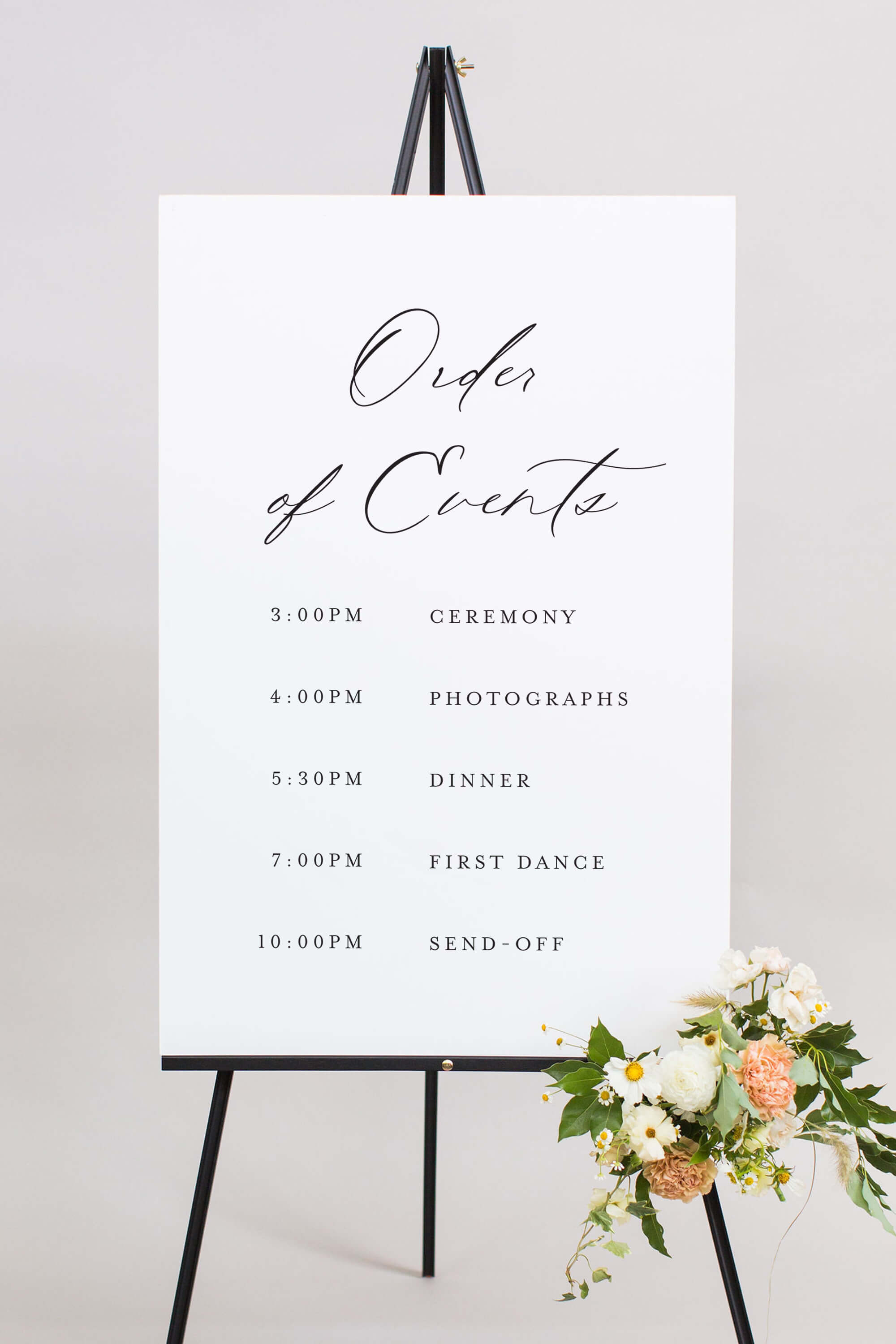 Order Of Events Sign Lily Roe Co.