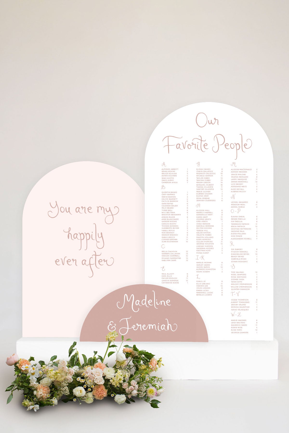 Pink Wedding Sign