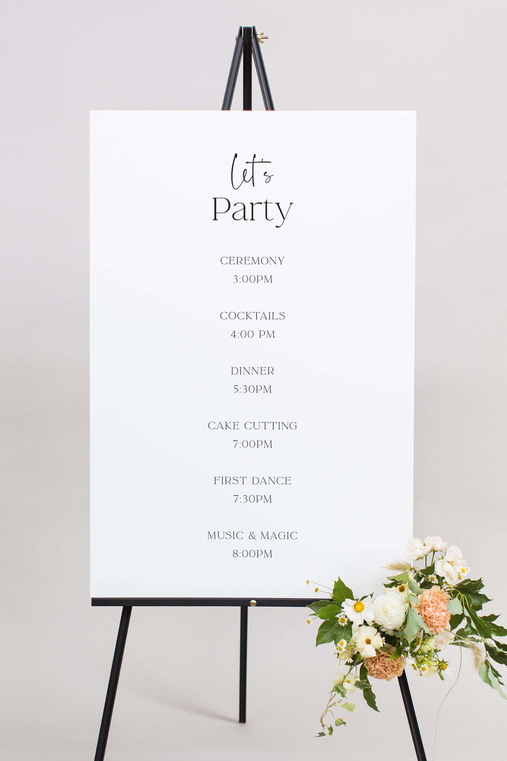 Timeline For Wedding Sign Lily Roe co