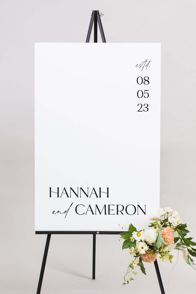 Unique Wedding Welcome Sign | The Hannah II