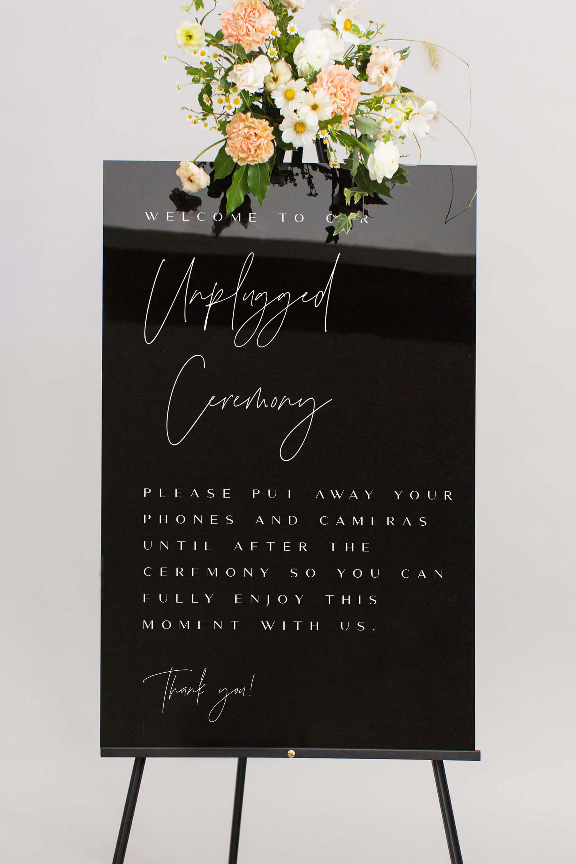 Tangled Tower Acrylic 2024 Unplugged Wedding Sign Personalized UV Printed