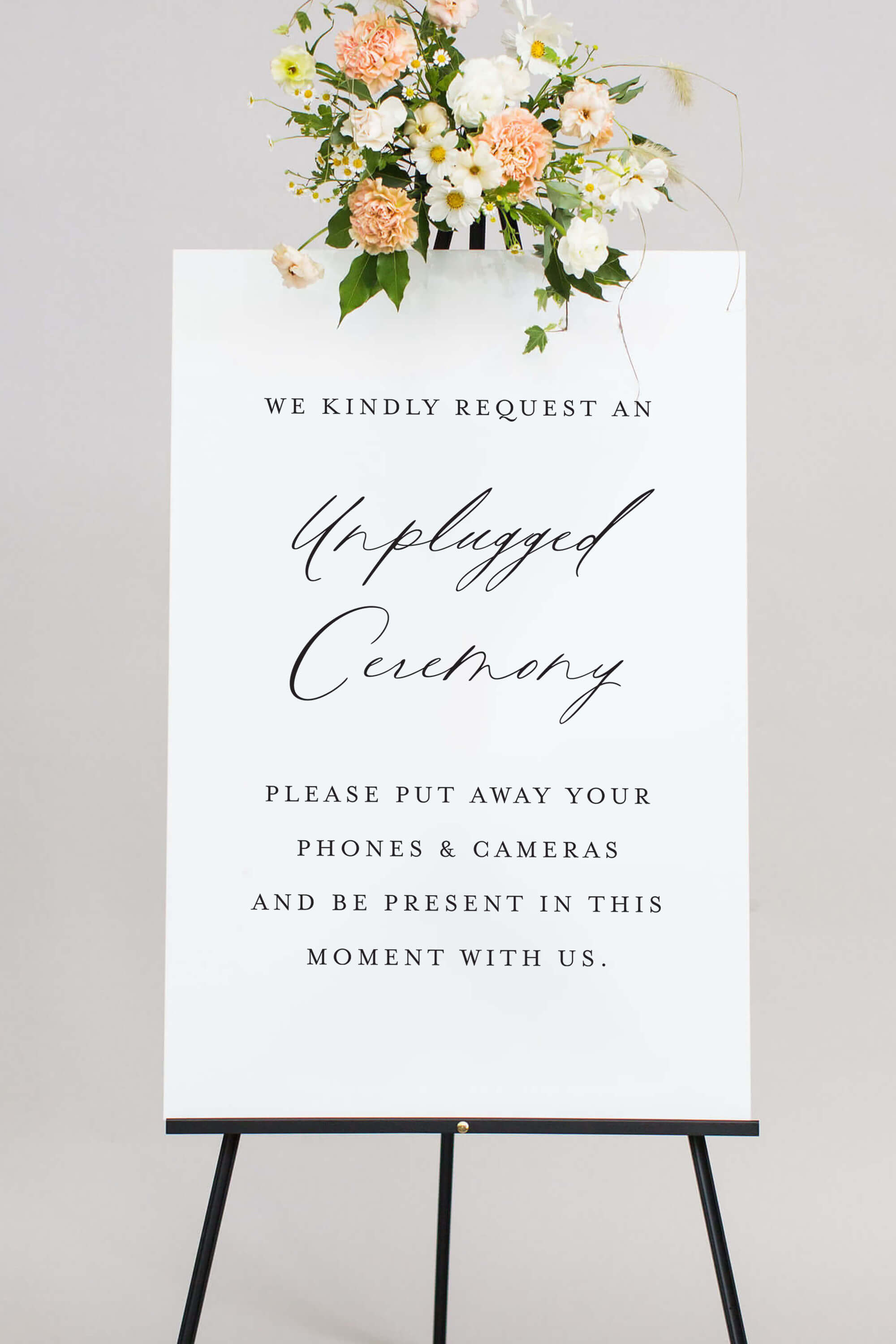 Unplugged Wedding Sign Acrylic 