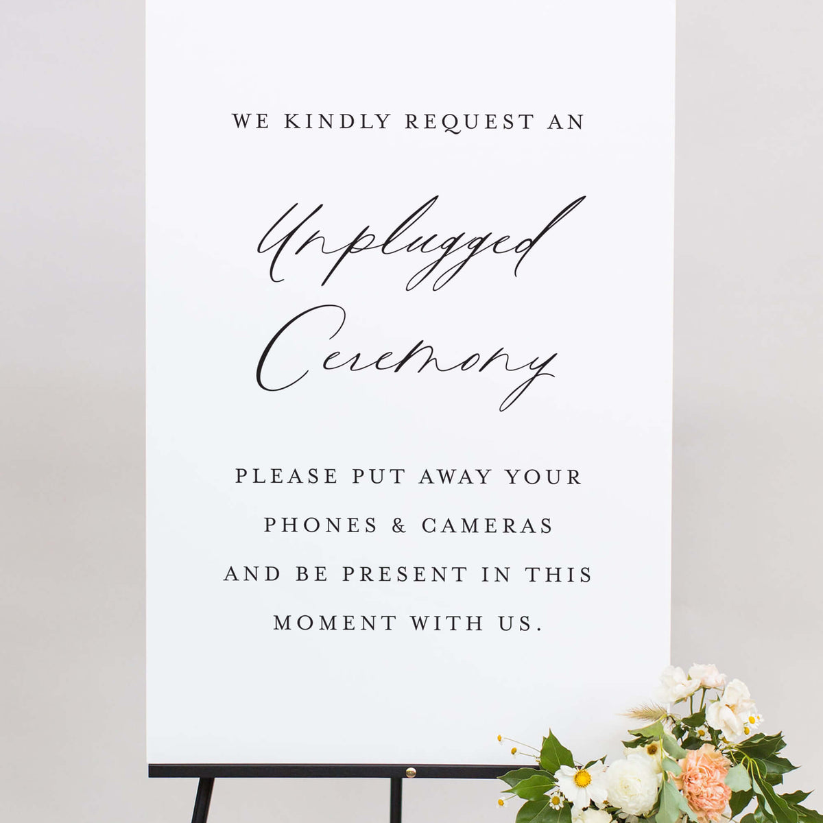 Unplugged Wedding Sign Acrylic