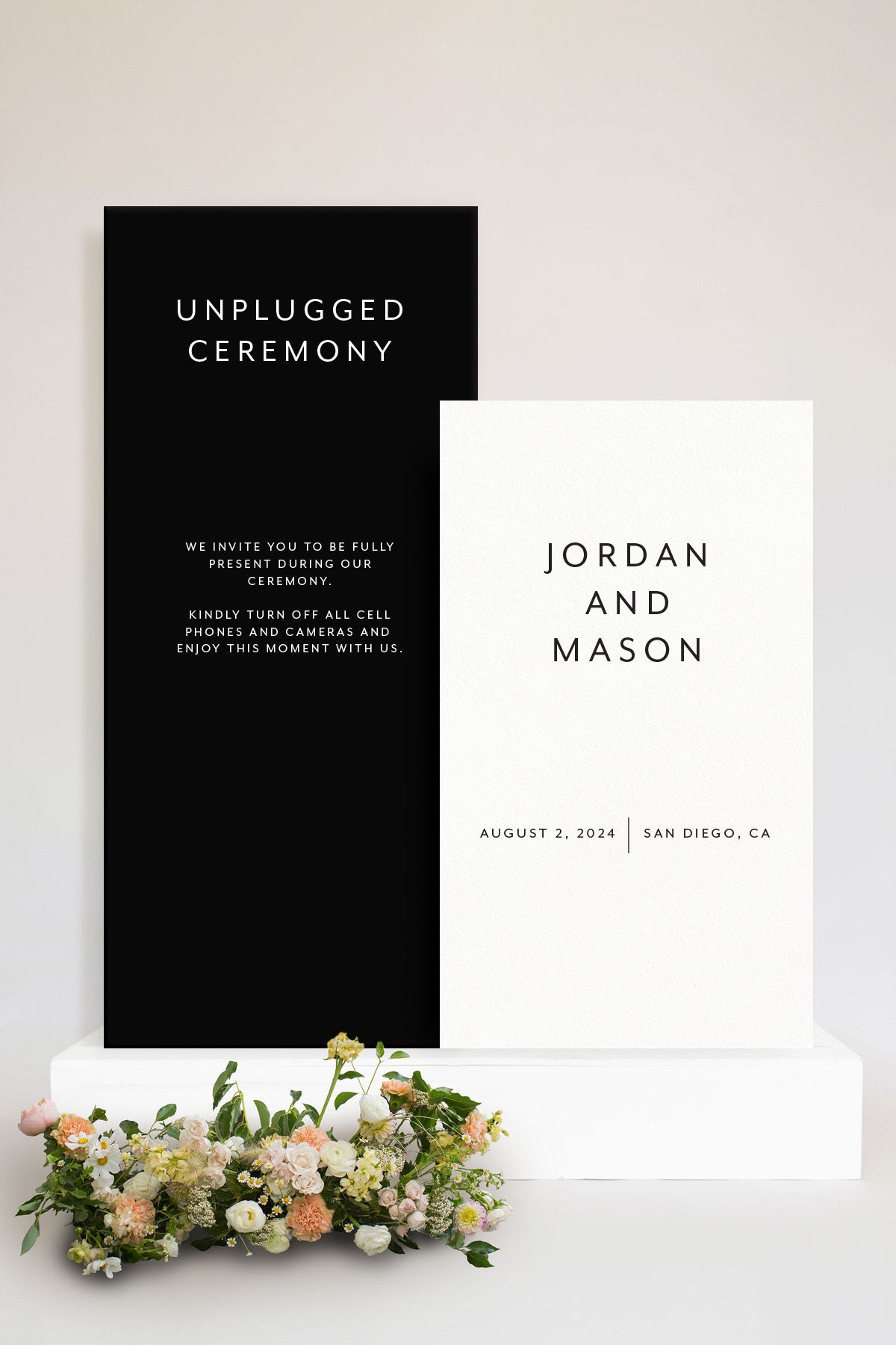 Unplugged Wedding Sign