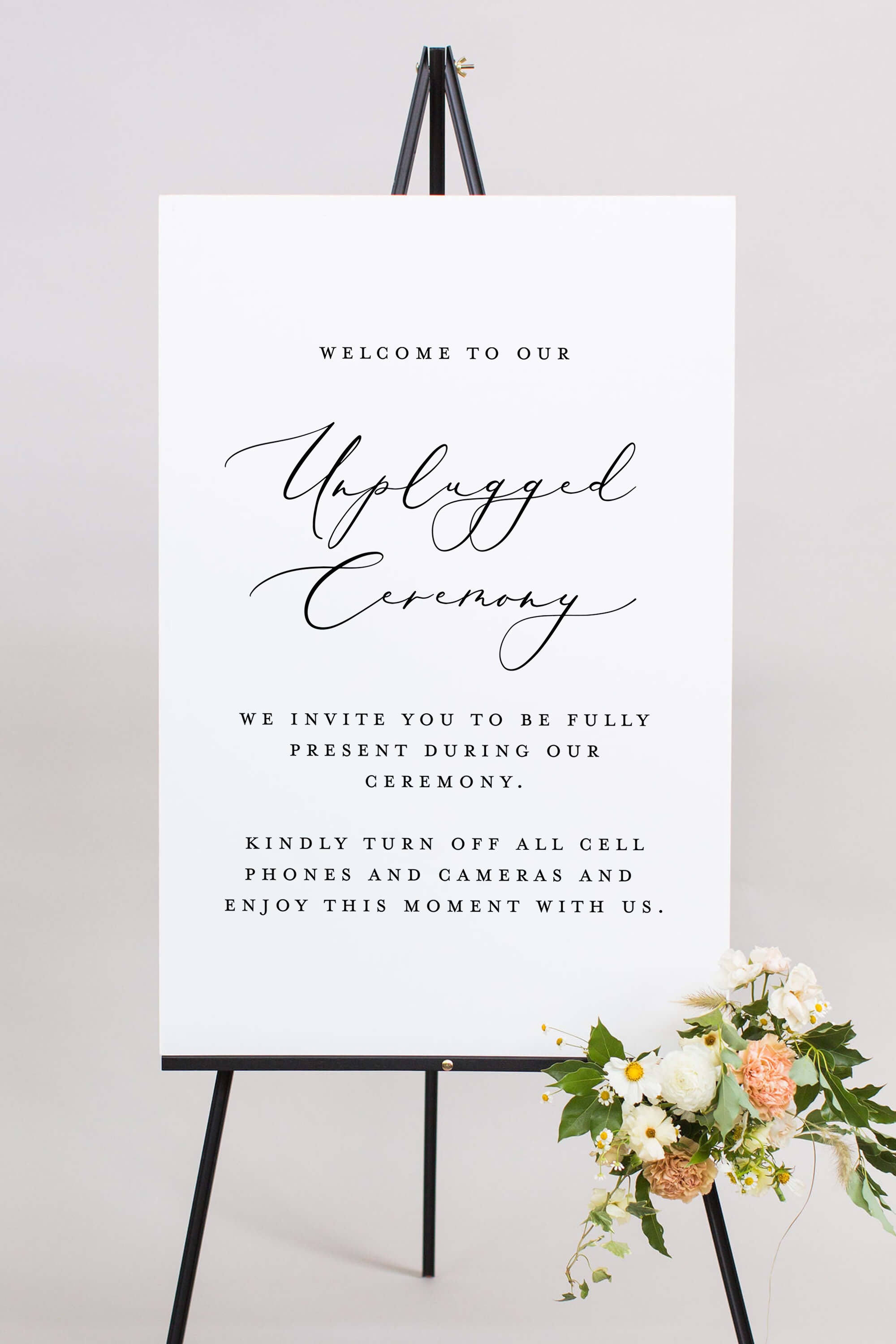 Unplugged Wedding Signs Lily Roe co.