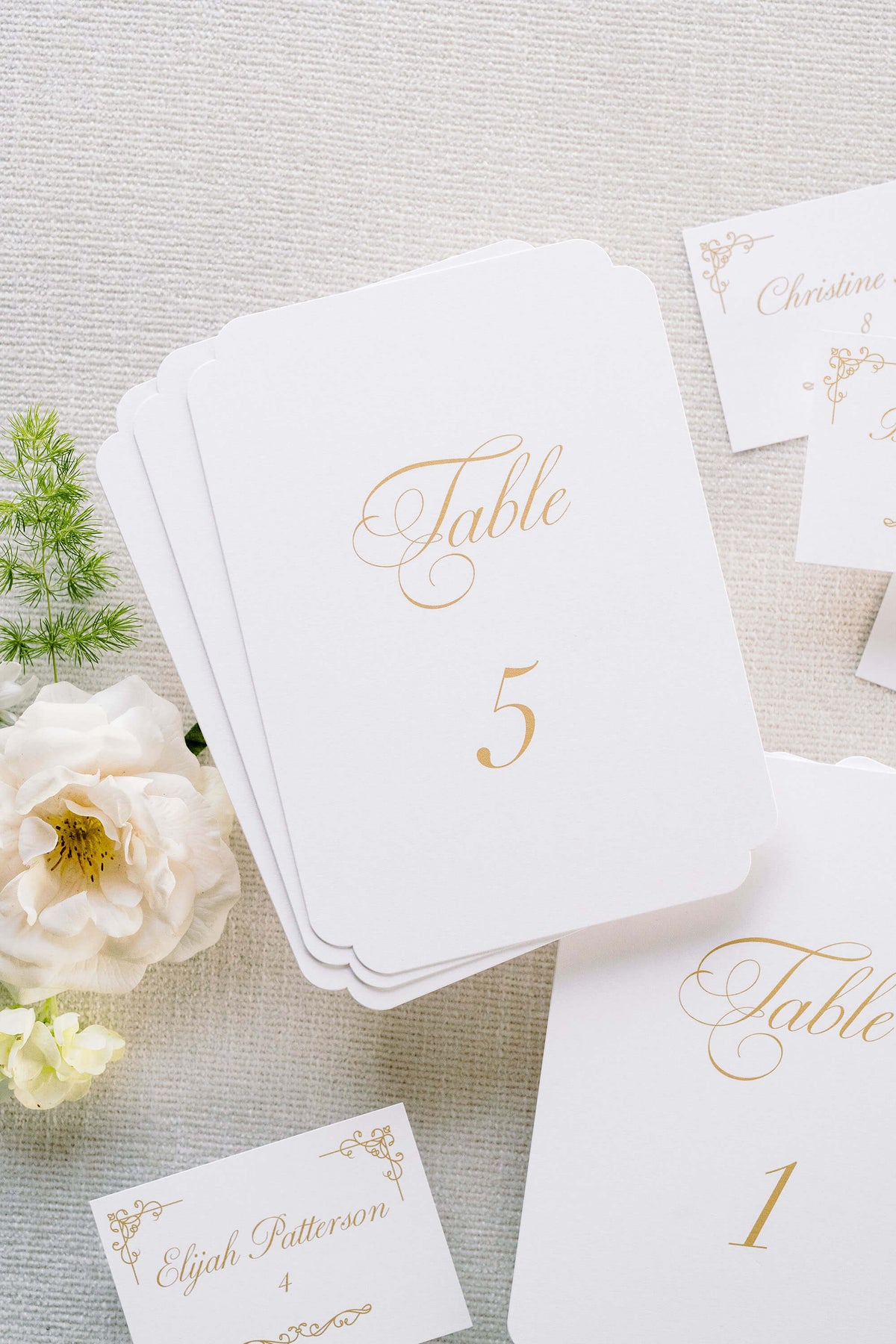 Vintage Wedding Table Numbers – Regency | Gold Double-Rounded Reception ...