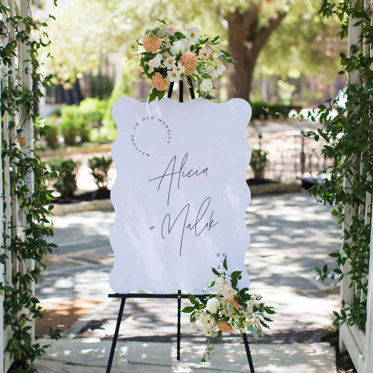 Wavy Wedding Sign Lily Roe Co.