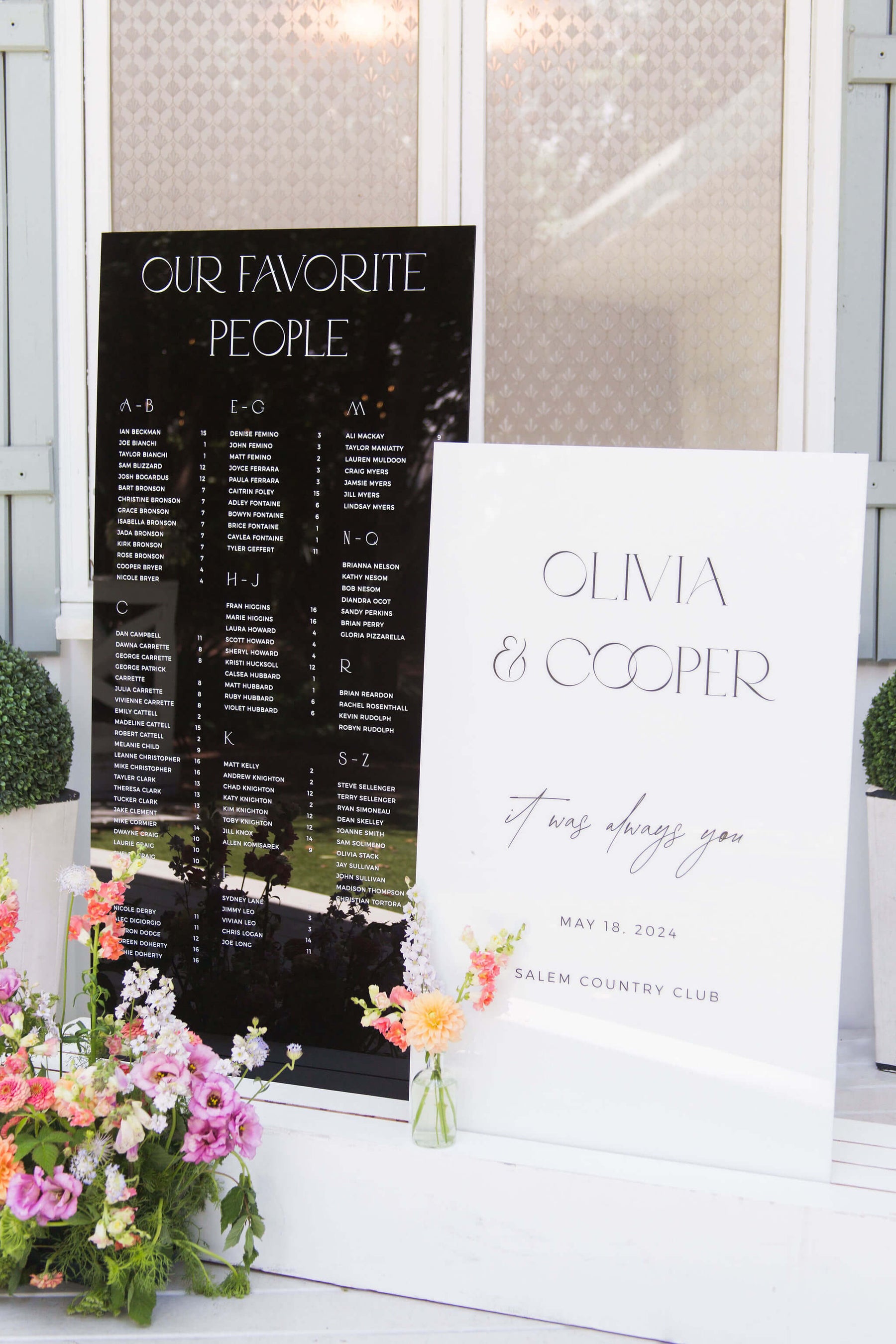 Large Wedding Seating Chart Lily & Roe Co.