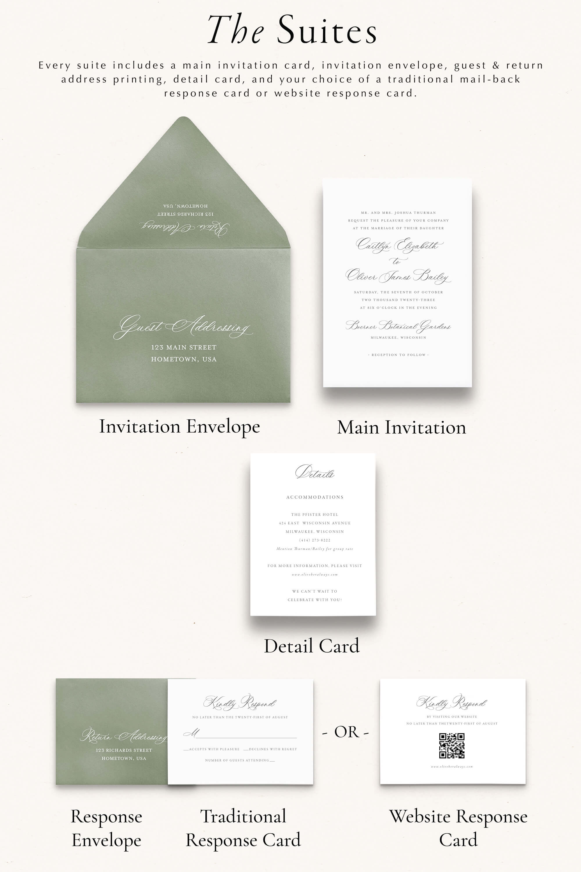 Wedding Invitation Suites Lily Roe Co