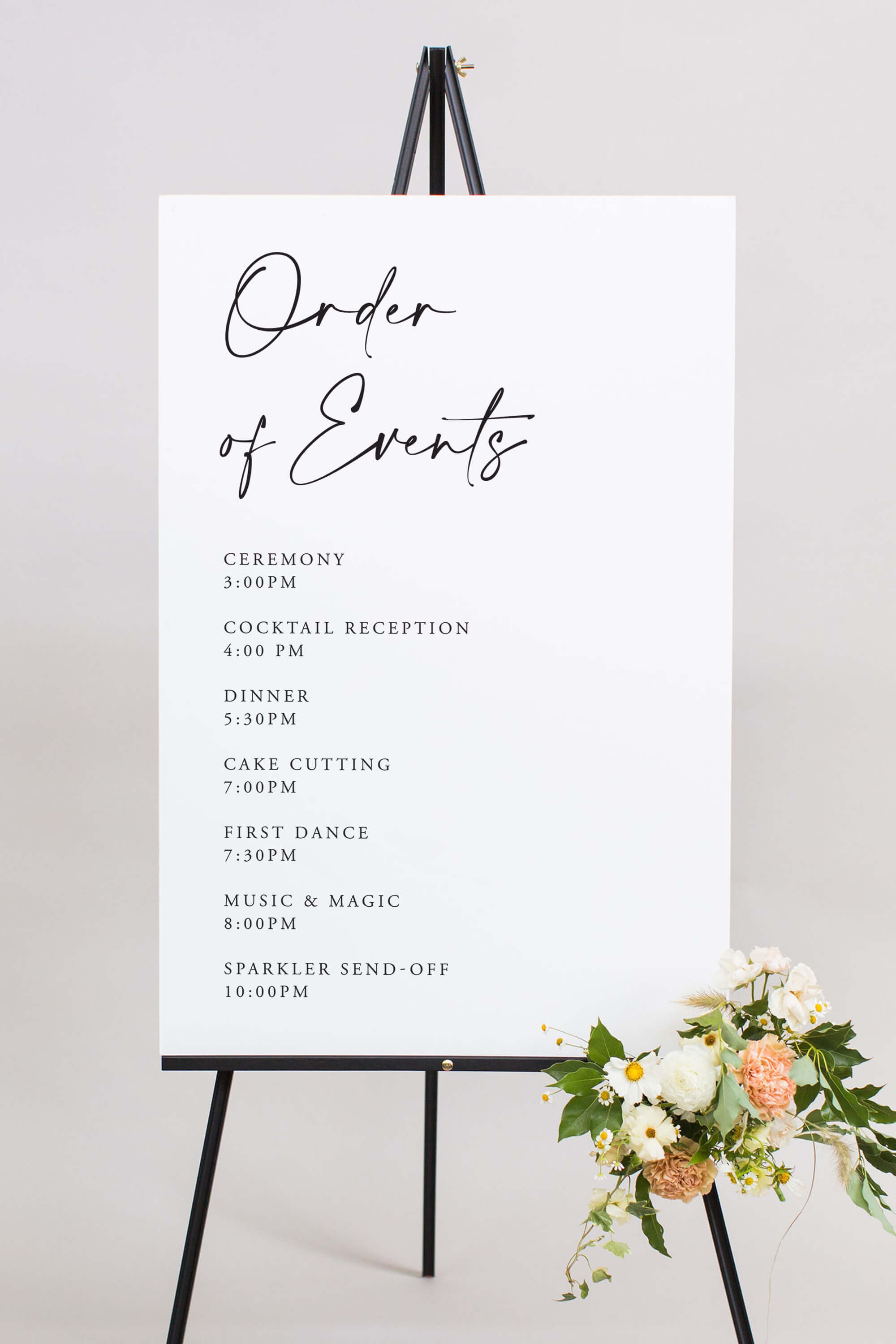 Wedding Order Of Events Sign Lily roe Co