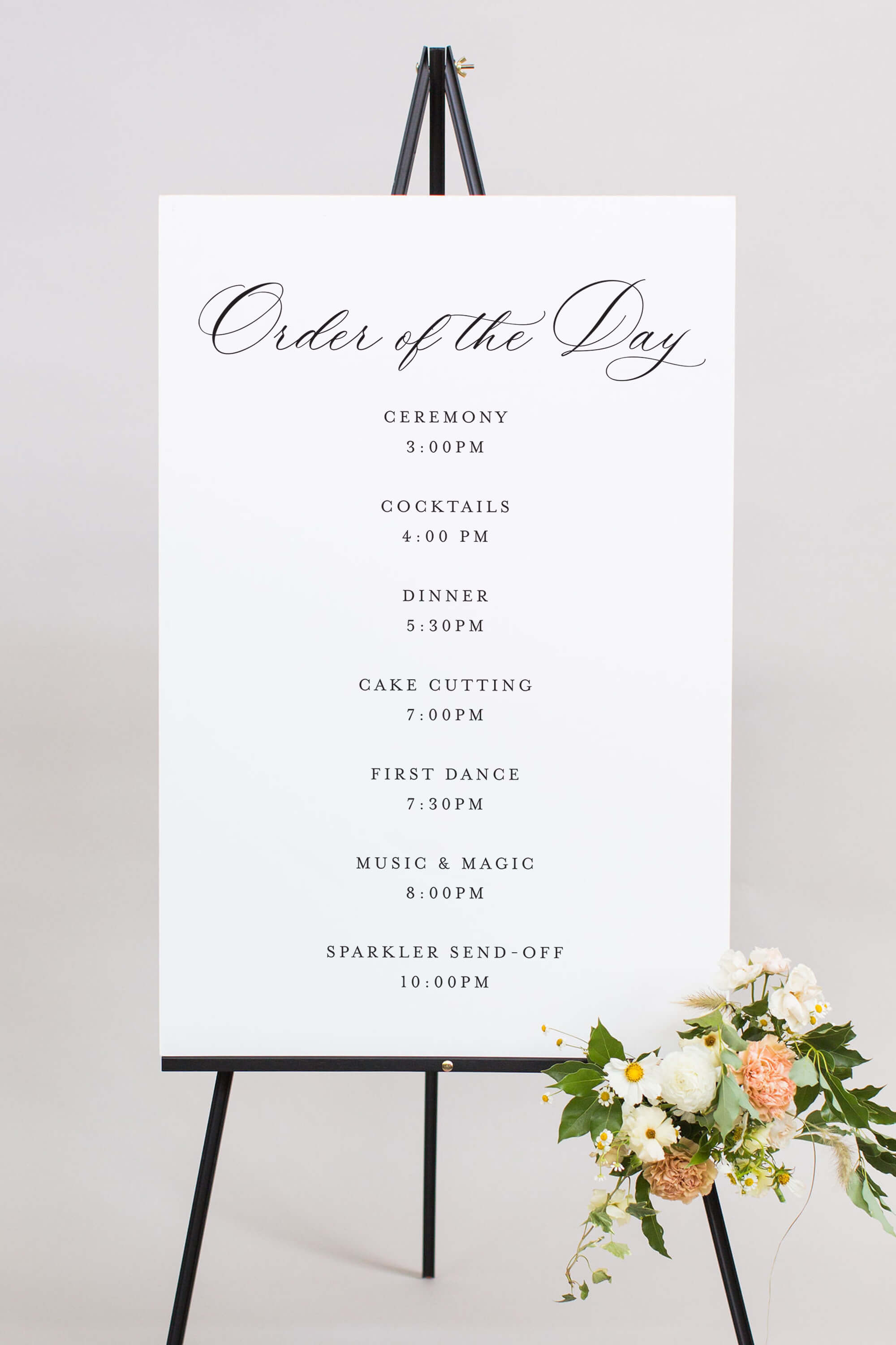 Wedding Schedule Sign Lily Roe Co.