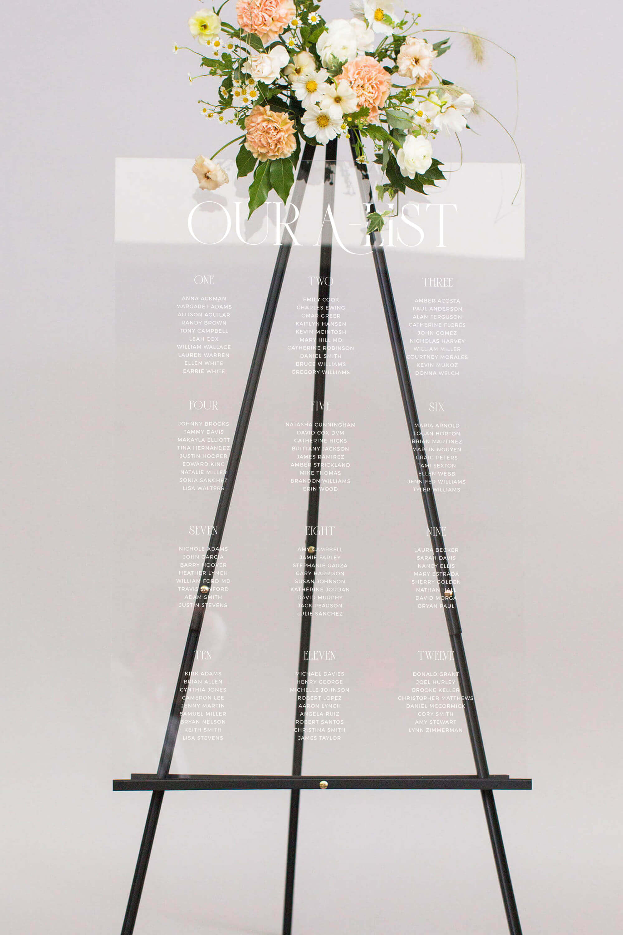 40 Rectangular Over The Table Acrylic Flower Display Stand - Clear
