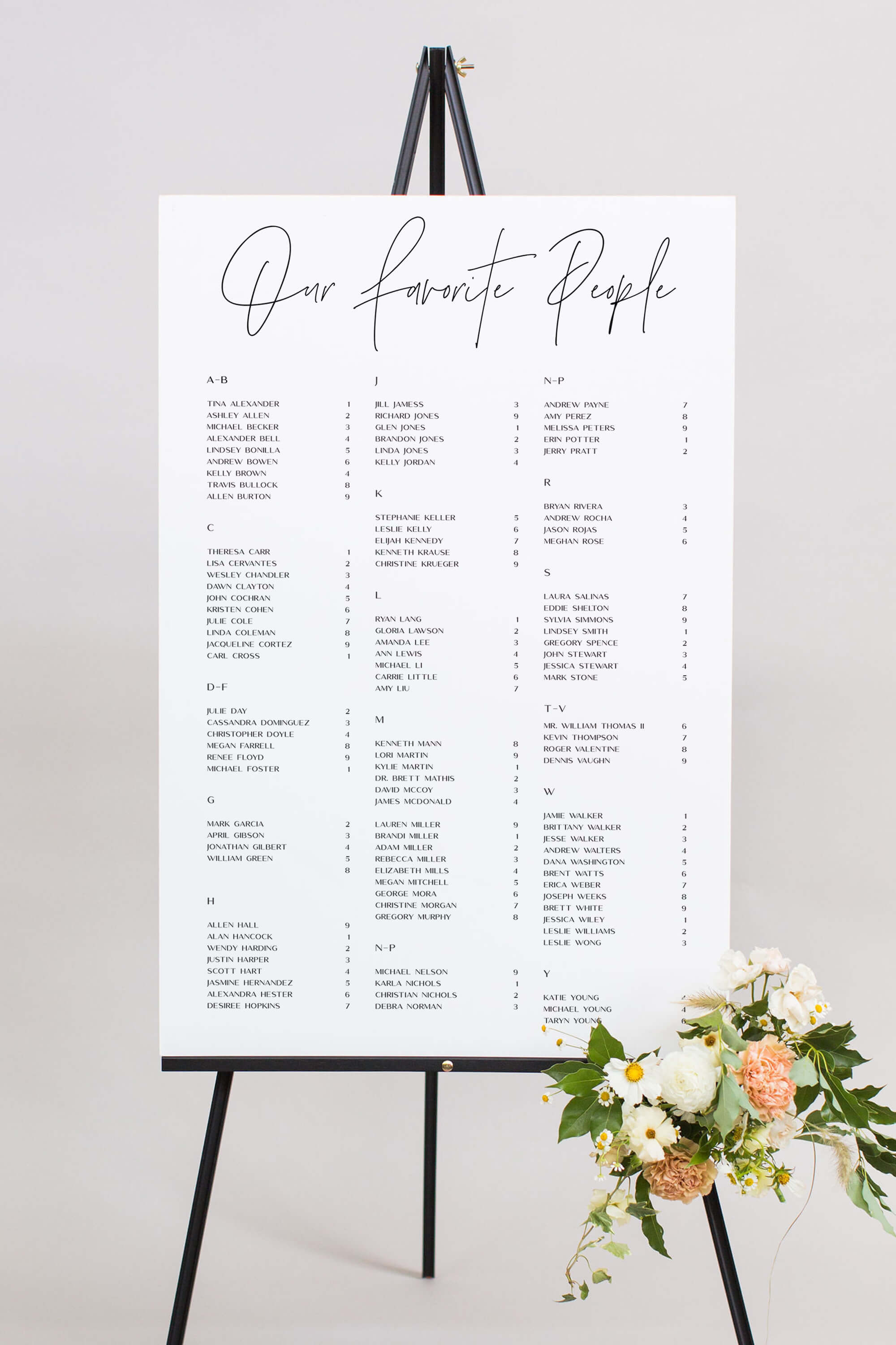 Wedding Seating Sign Lily Roe Co.