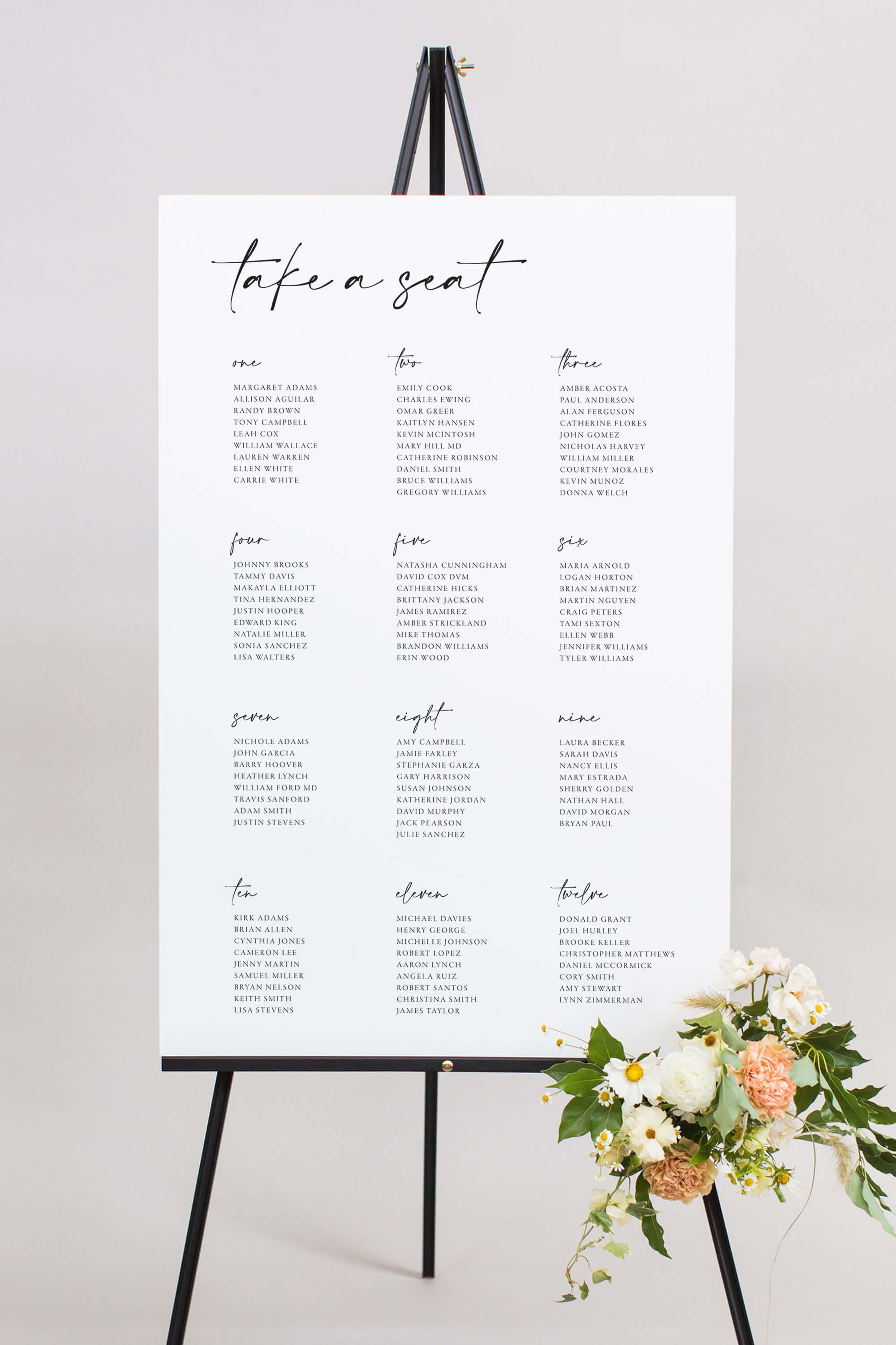 Wedding Table Assignment Board | The Autumn
