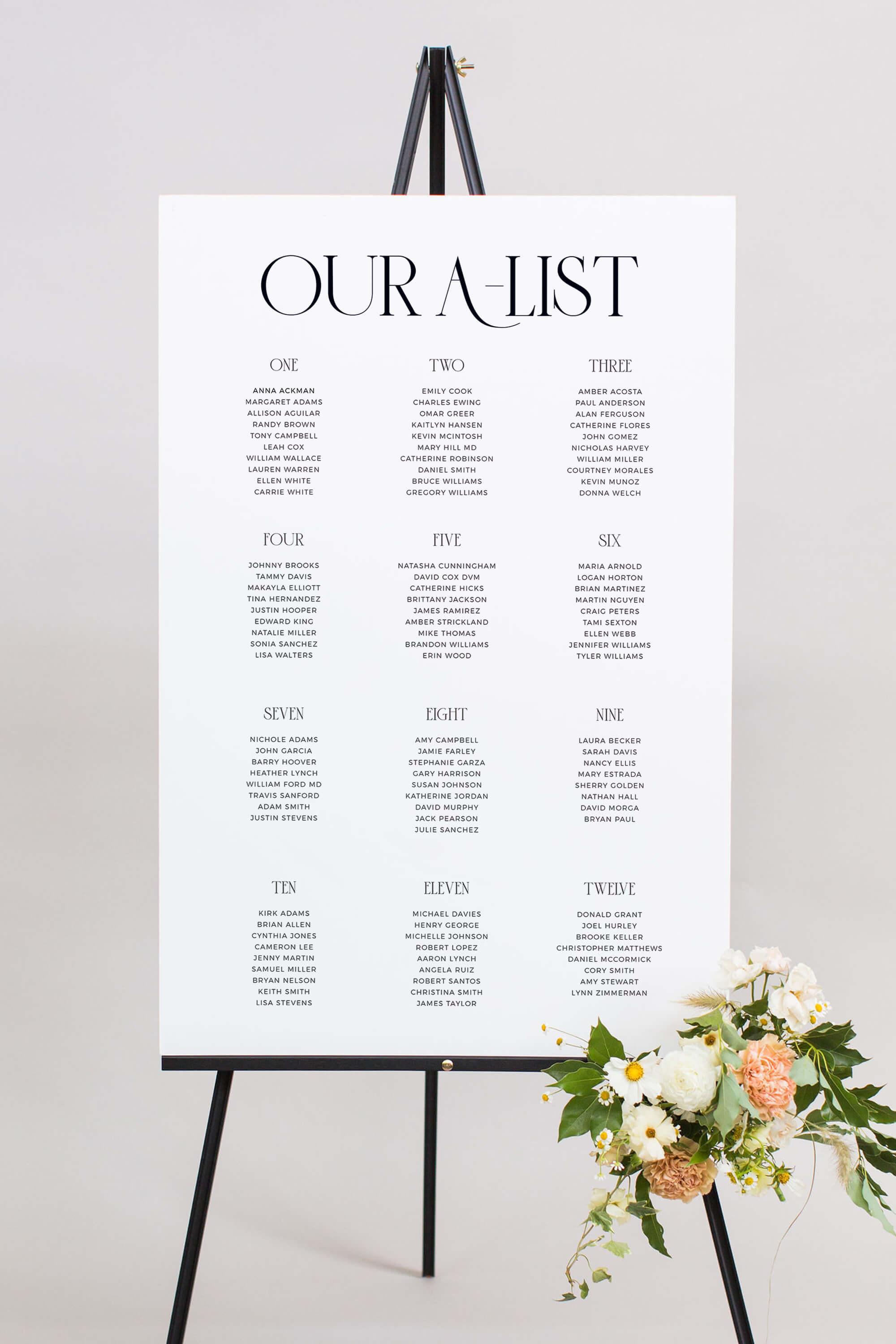 Wedding Table Plan Sign Lily Roe Co.