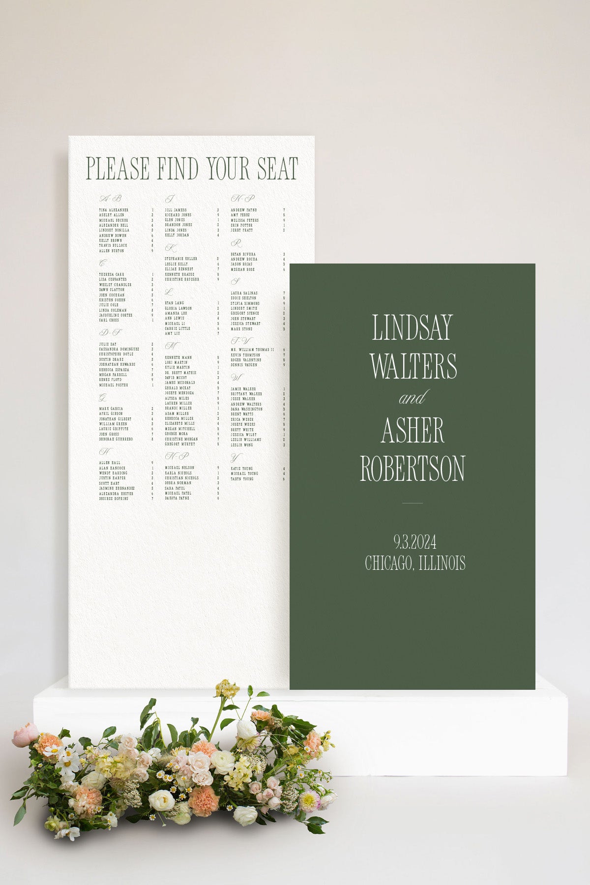 Wedding Welcome Sign And Seating Chart