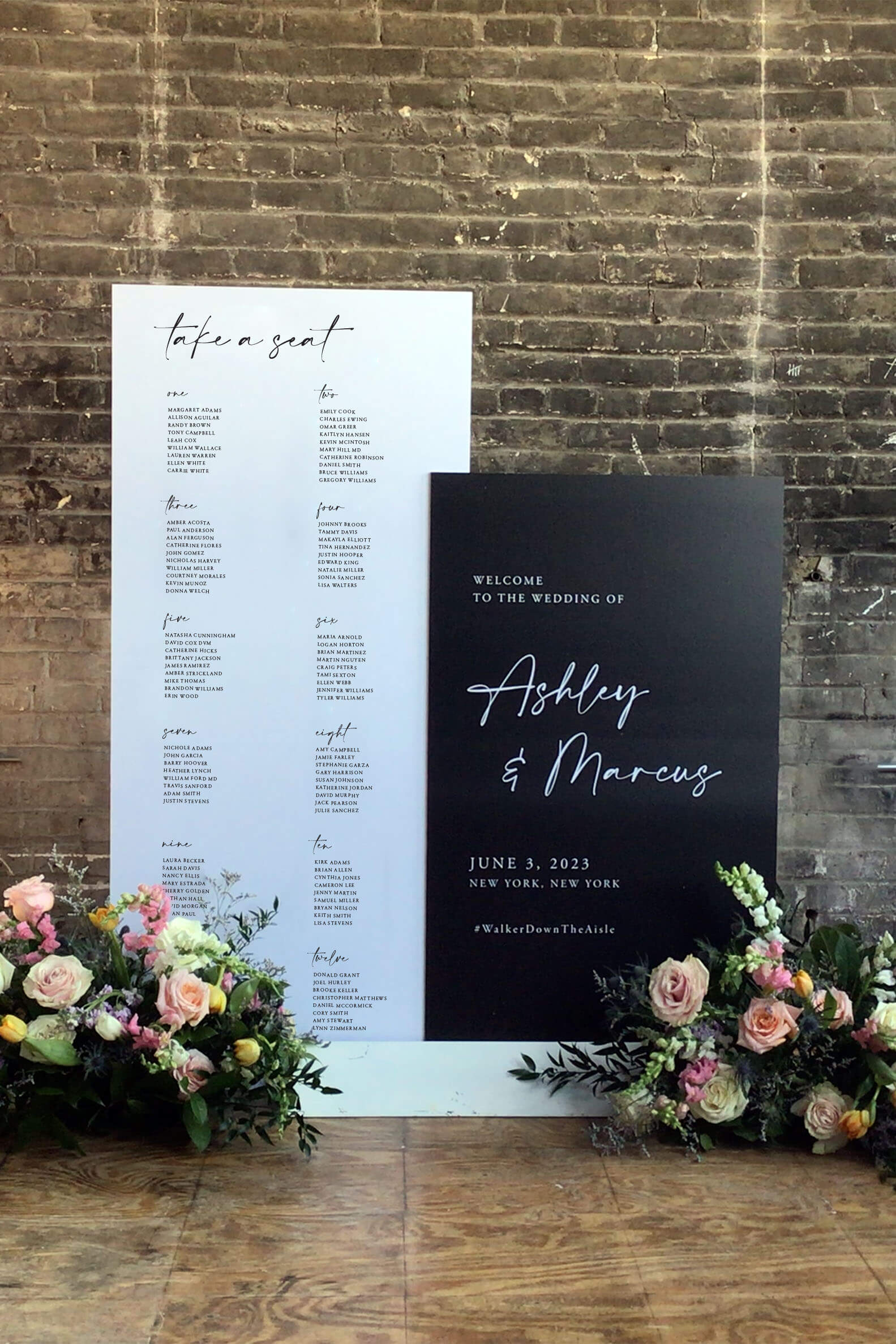 Double Rectangle Wedding Sign Set