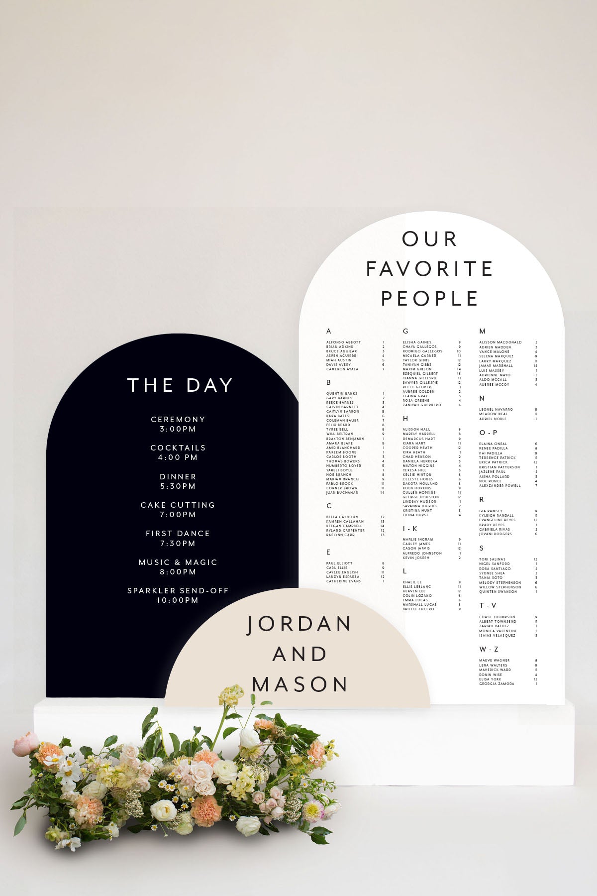 Wedding Seating Chart Arch