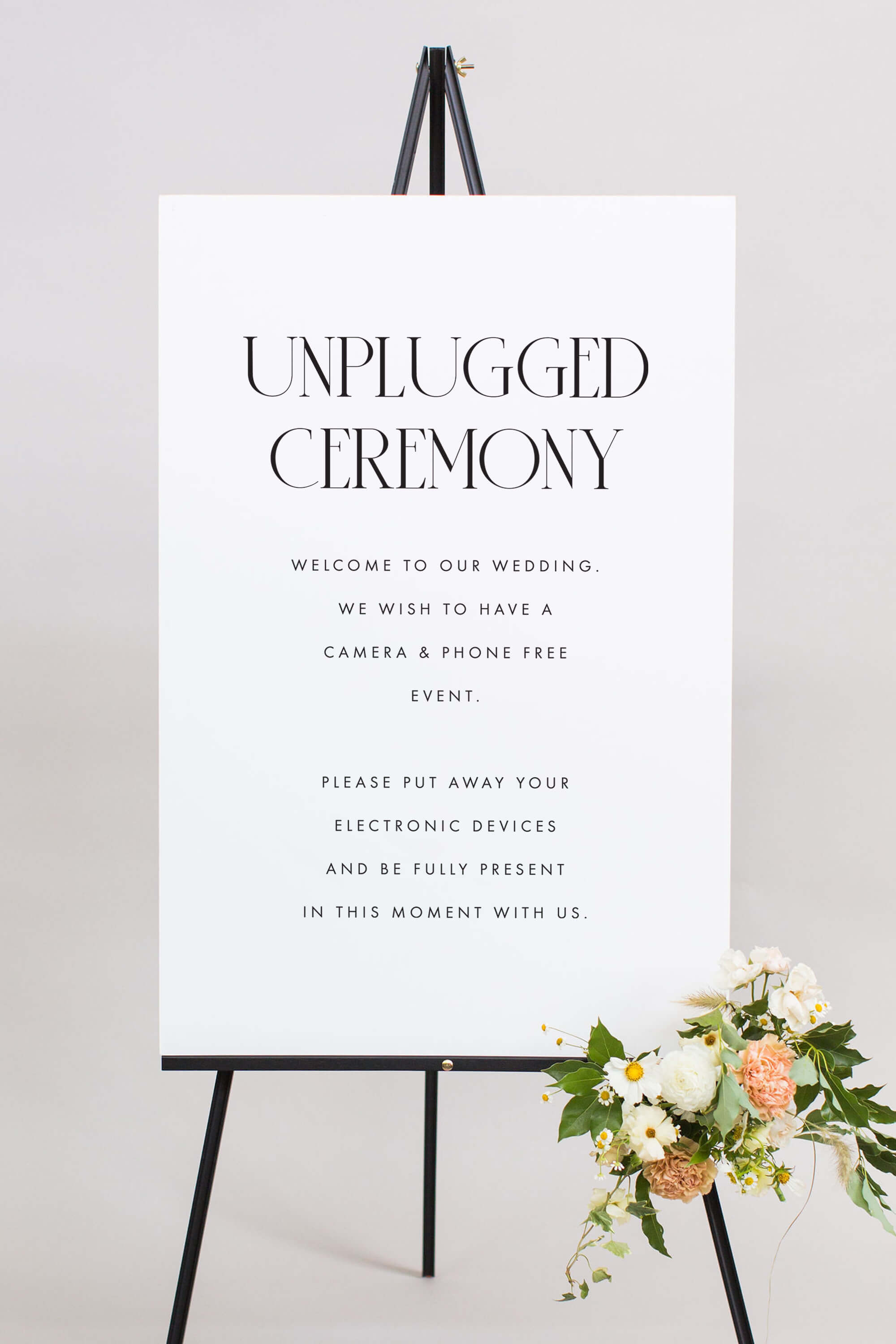 Welcome To Our Unplugged Wedding Sign Lily Roe Co.