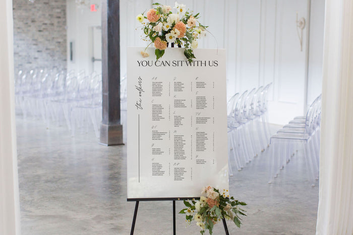 Seating Chart By Last Name | The Hannah