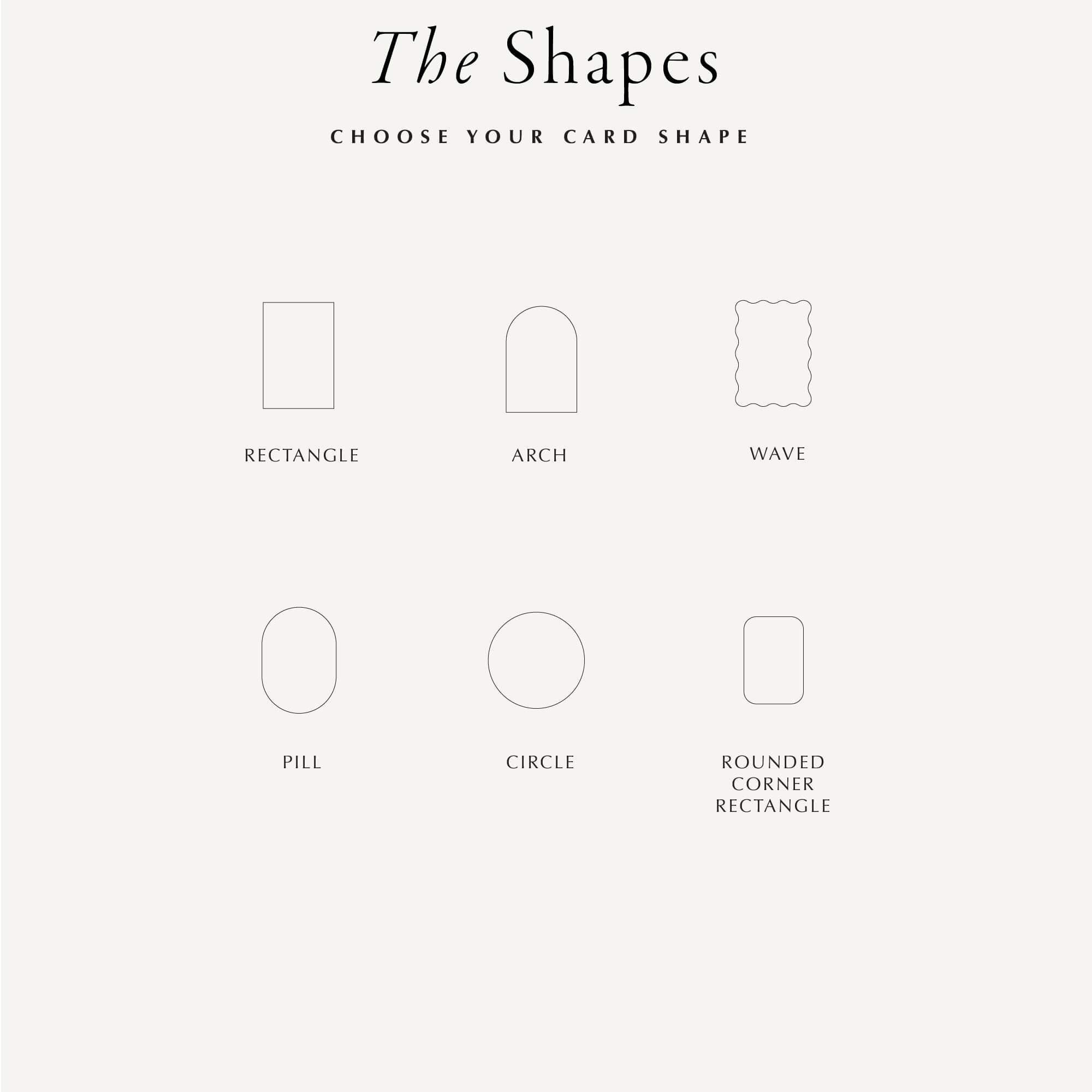 the shapes of a card game