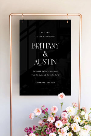 Clear Acrylic Wedding Sign  | The Brittany