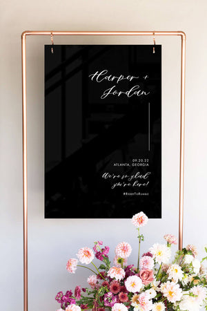 Boho Acrylic Wedding Welcome Sign | The Harper