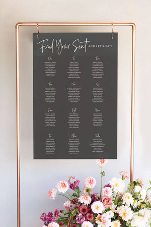 Hanging Acrylic Seating Chart Sign