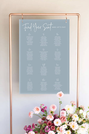 Hanging Acrylic Seating Chart Sign