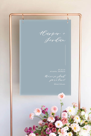 Boho Acrylic Wedding Welcome Sign | The Harper