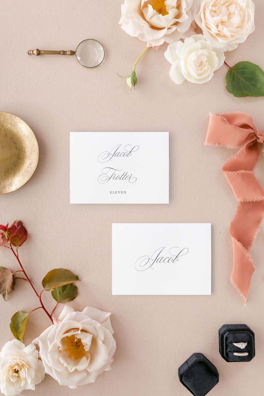 Elegant wedding place sale cards