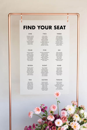 Seating Chart Wedding Acrylic