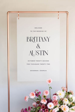 Clear Acrylic Wedding Sign  | The Brittany