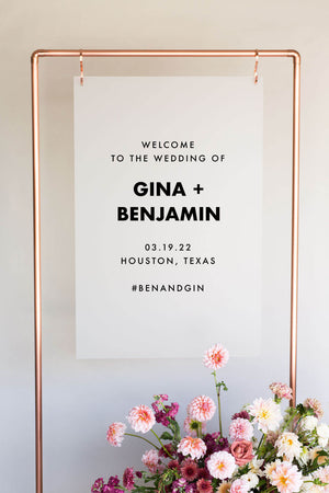 Wedding Welcome Sign Acrylic | The Gina