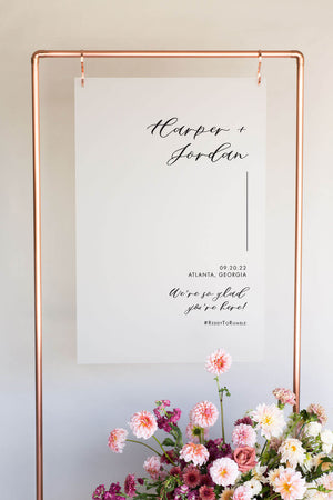 Boho Acrylic Wedding Welcome Sign | The Harper