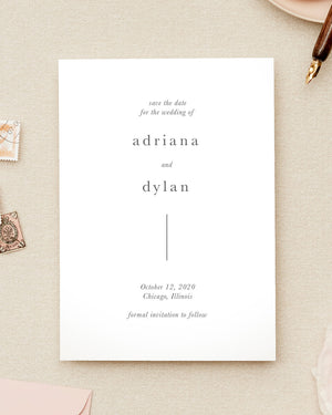 Modern Save The Date Card | The Adriana