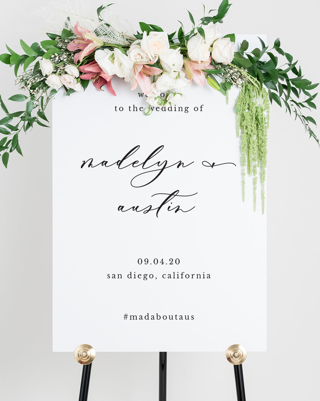 Elegant Wedding Welcome Board | The Madelyn