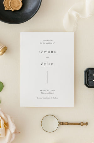 Modern Save The Date Card Lily Roe Co