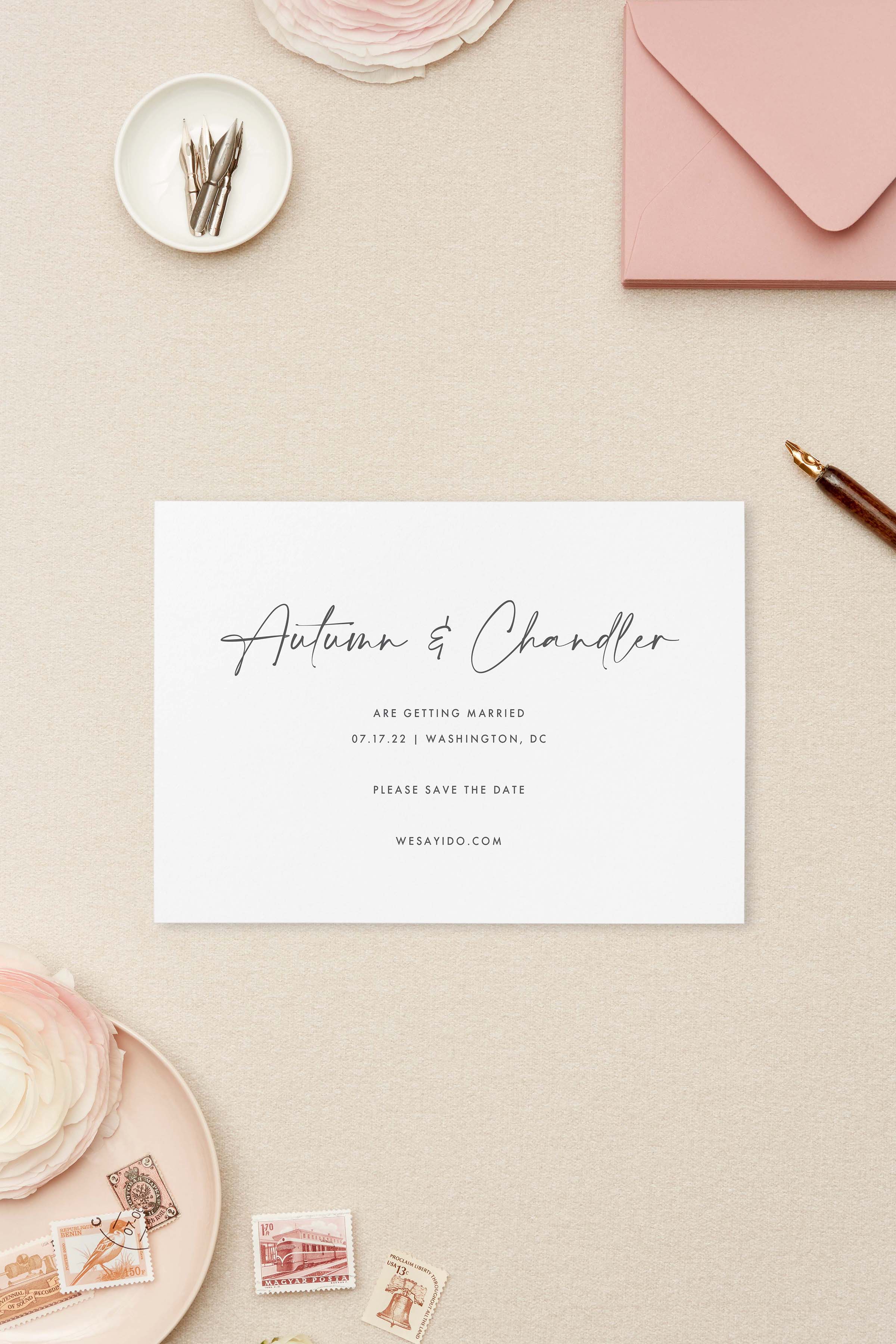 Modern Save The Date | The Autumn