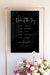 Order Of Events Timeline Acrylic | The Camilla