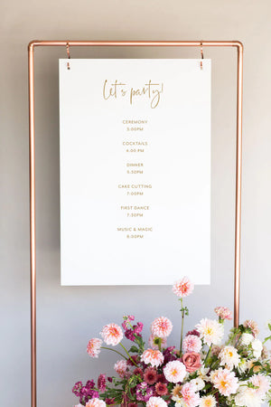 Order Of Events Wedding Acrylic | The Tori