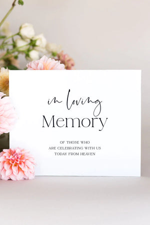In loving memory wedding sign