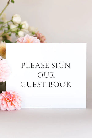 Elegant guest book sign for wedding lily roe co