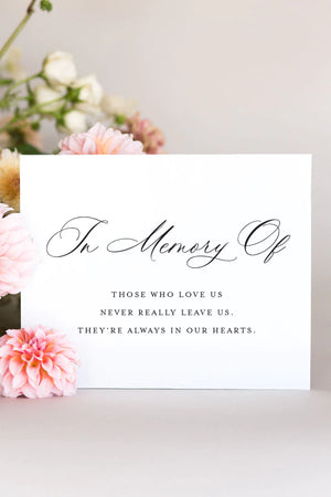 In memory wedding sign lily roe co