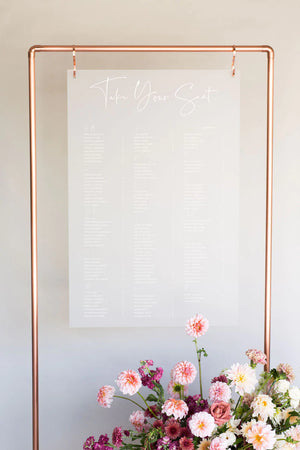 Alphabetical Wedding Seating Chart | The Tori