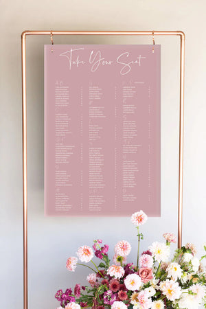 Alphabetical Wedding Seating Chart | The Tori